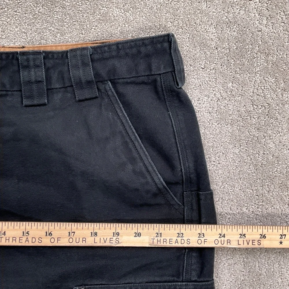Duluth Cargo Shorts Men 40 ACT 37W Black Workwear Chore Utility Cotton‎ Canvas